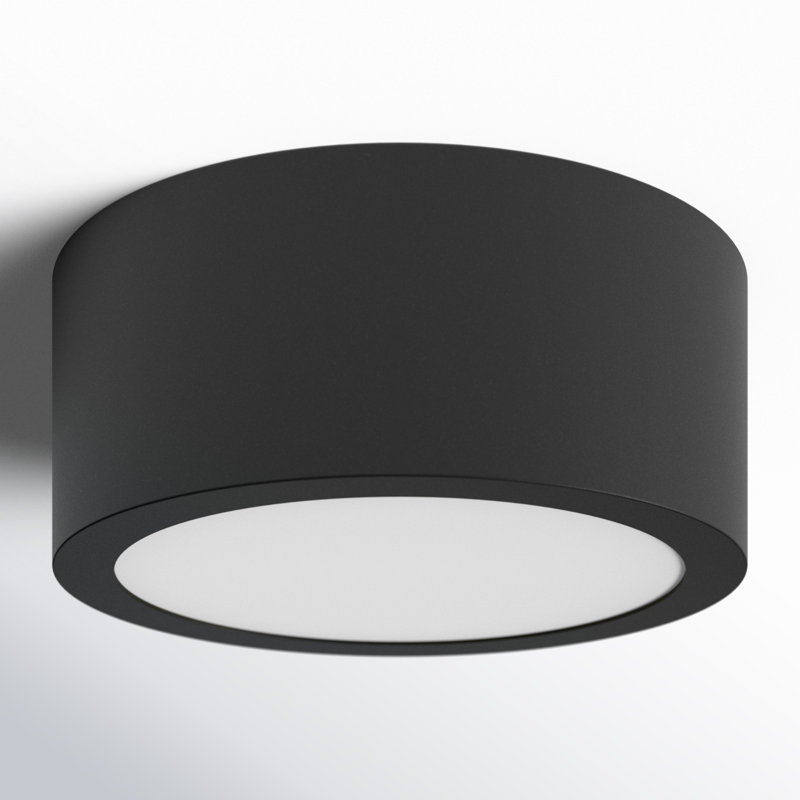 Plafonnier encastré d'extérieur 1 lumière Luna, Noir satiné