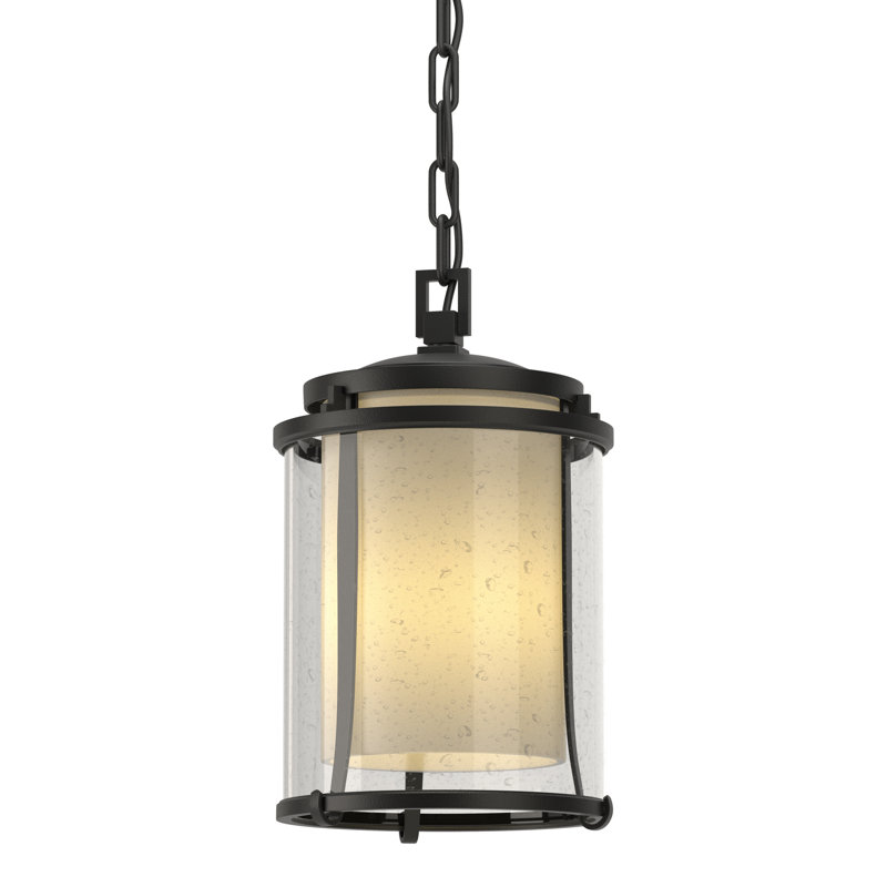 Lanterne suspendue d'extérieur 1 lumière Meridian, Noir