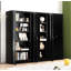 Armoire de rangement en métal robuste avec 4 tablettes réglables et portes verrouillables, idéale pour le garage et l'organisation de bureau-125096059