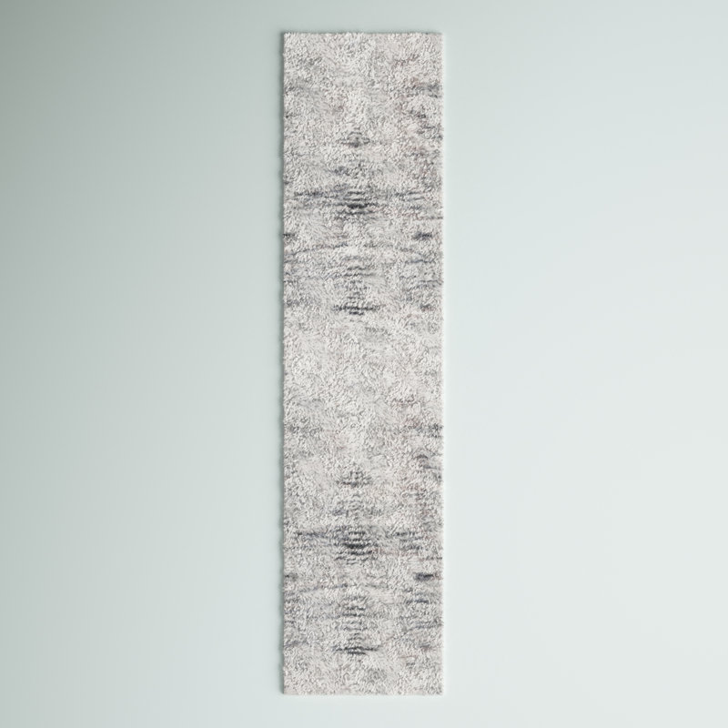 Mena Abstract Gray/Ivory Area Rug, Runner 2'2" x 9'