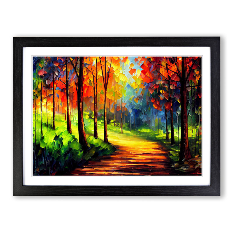Magical Forest Vol.3 Abstract - Framed Print, Black, 46cm H x 64cm W x 2cm D