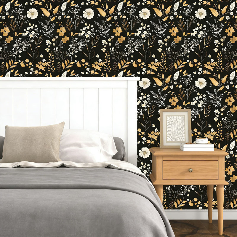 Papier peint auto-adhésif Golden Floral