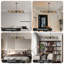 Lustre en fer Starburst au design industriel accrocheur parfait pour les espaces repas et de vie