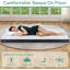 Tri-Fold matelas en mousse à mémoire de forme, matelas pliable de 4 pouces avec housse lavable, matelas pliable portable pour camping-car, tapis d'invité, rangement facile, 75 po x 4 po-328165522
