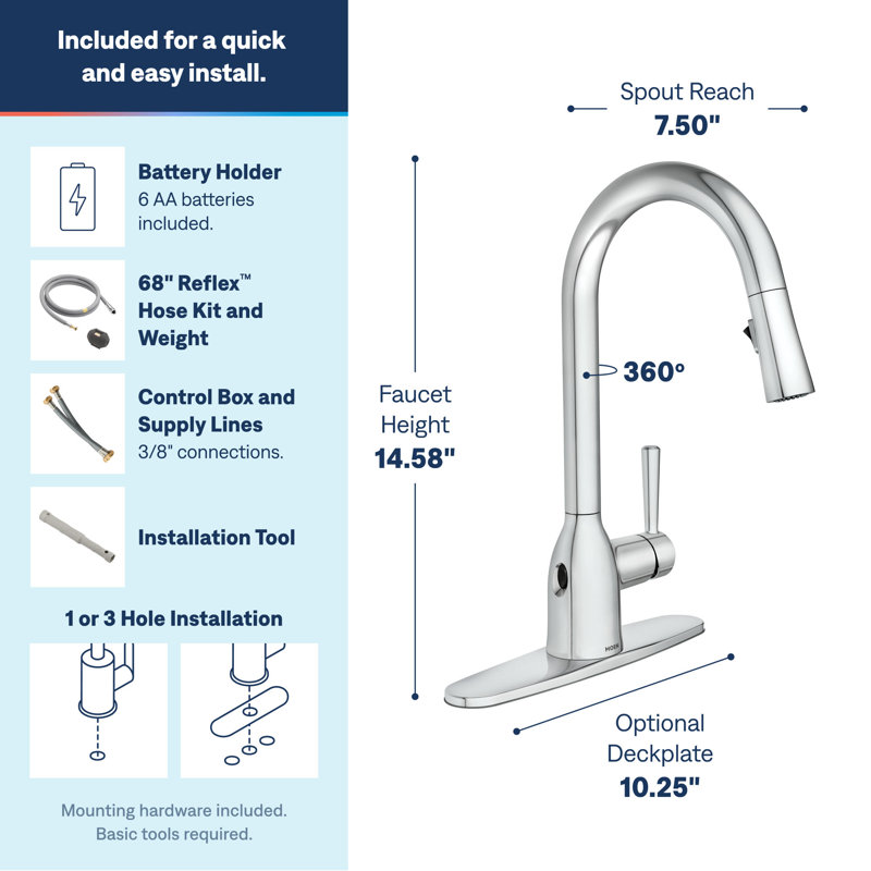 Robinet de cuisine MOEN Adler, Chrome