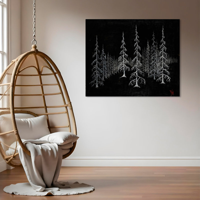 «Monoscape XXXII», art mural par, H 12 po x l 16 po, Toile tendue
