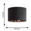 Aljet Blended Fabric Drum Lamp Shade ( Slip-On ) in Black-929762609