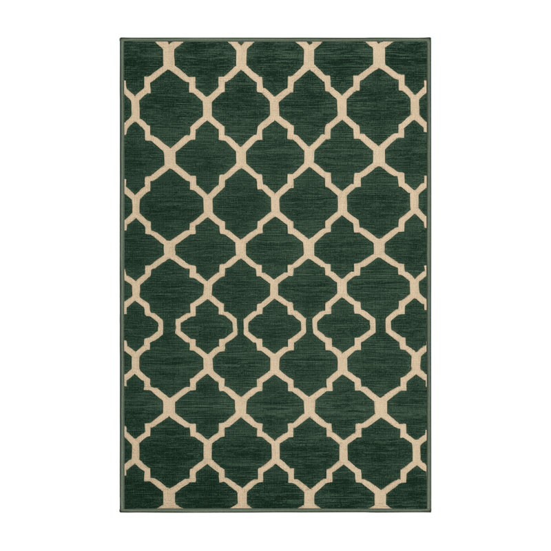 Tapis vert en treillis lavable à la machine, Rectangulaire 8 pi x 12 pi