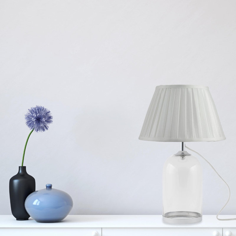 Axelrad Glass Table Lamp, Polished Chrome