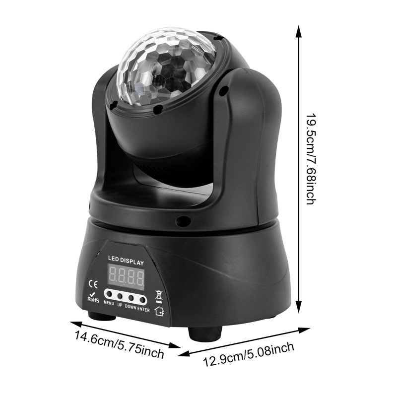Double-sided Mini Head DJ Light with Kaleidoscope and Stage Lighting for Wedding Live Show Bar