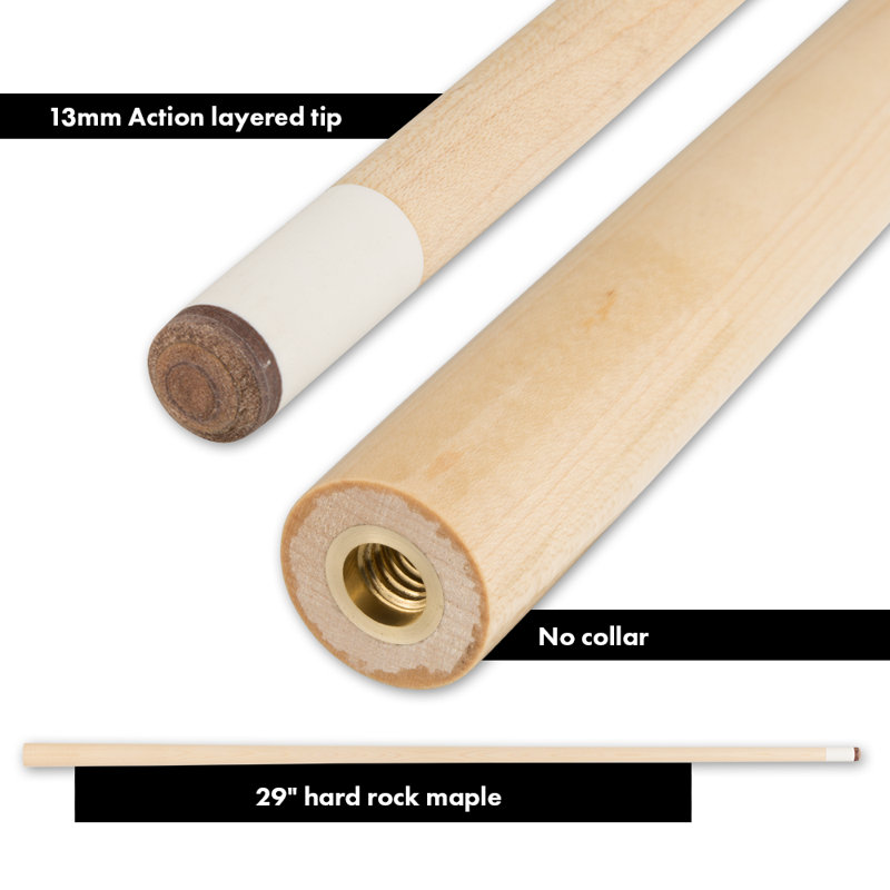 Natural Maple and Jet Black 19oz Pool Cue