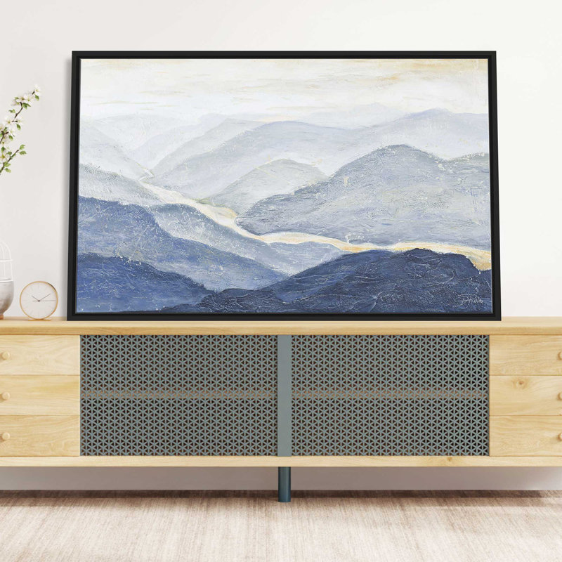 Blue Mountains - Peinture, L 33,5 po x H 21,5 po, Cadre noir