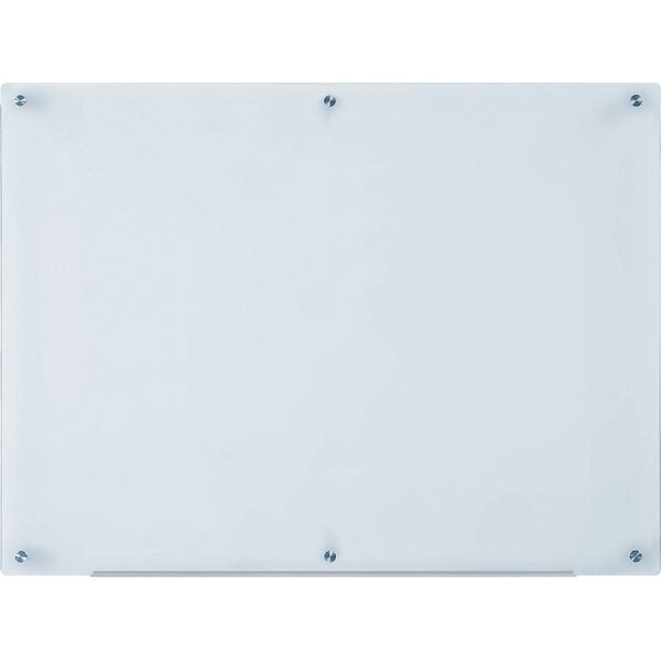 Audio-Visual Direct Frosted Glass Dry-Erase Board Set - 3' x 2' - Includes  Hardware & Marker Tray (Non-Magnetic)