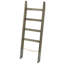 Vintage Leaning Solid Wood 4.5 ft Blanket Ladder