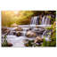 Waterfall At Sunset - Wrapped Canvas Print-29745199