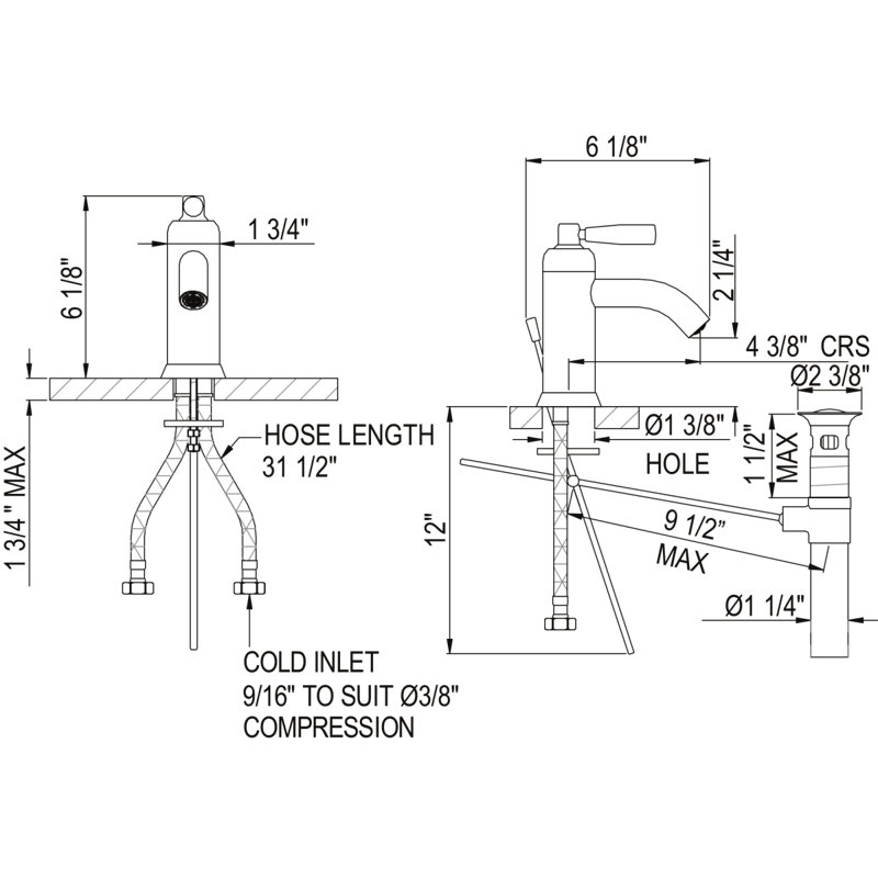 Holborn™ Single Handle Lavatory Faucet, Polished Nickel