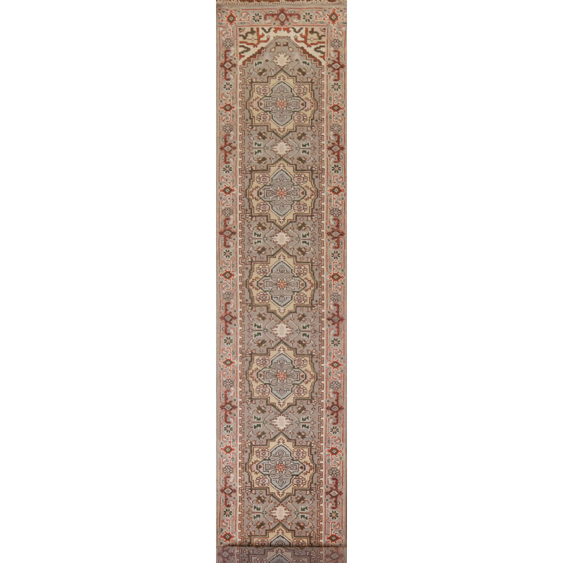 Wool Traditional  Oriental Runner Rug 3x14