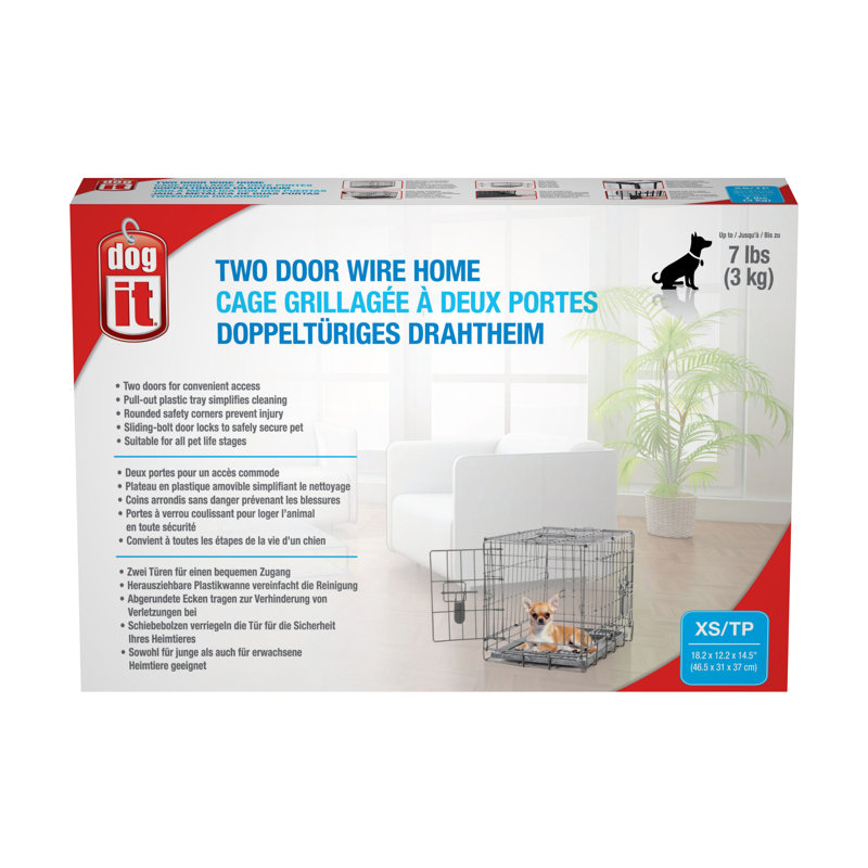 Cage pour chien Dogit, Très petit (14.5" H x 12" L x 18.2" L)