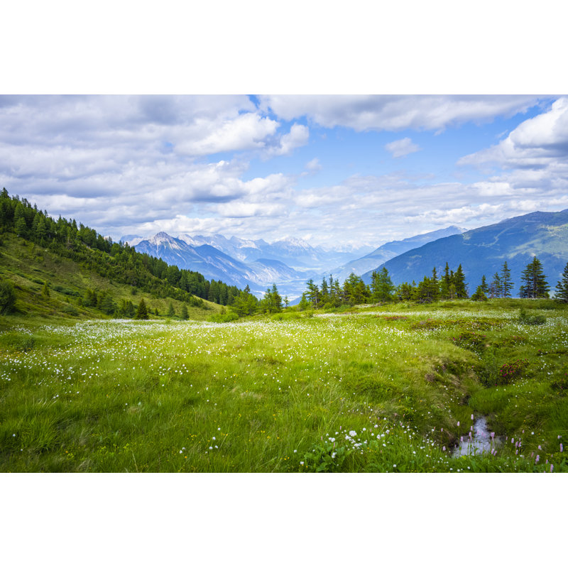 Alps Alm Meadow - Wrapped Canvas Print, 30cm H x 46cm W