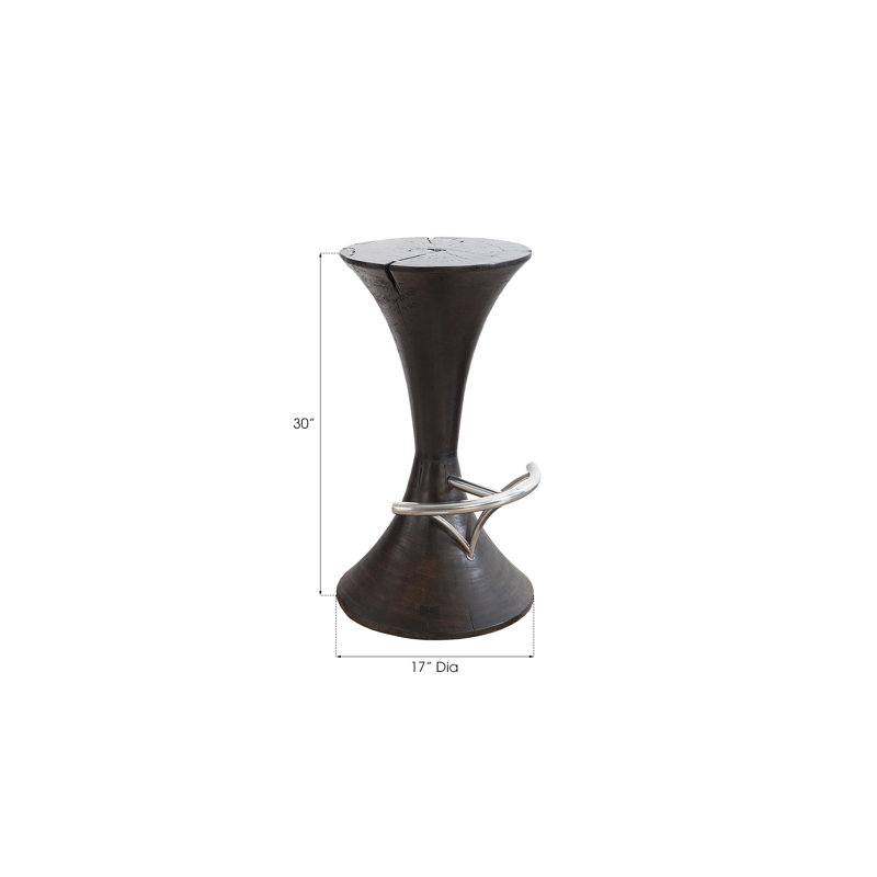 Marley Solid Wood 30'' Bar Stool, Black