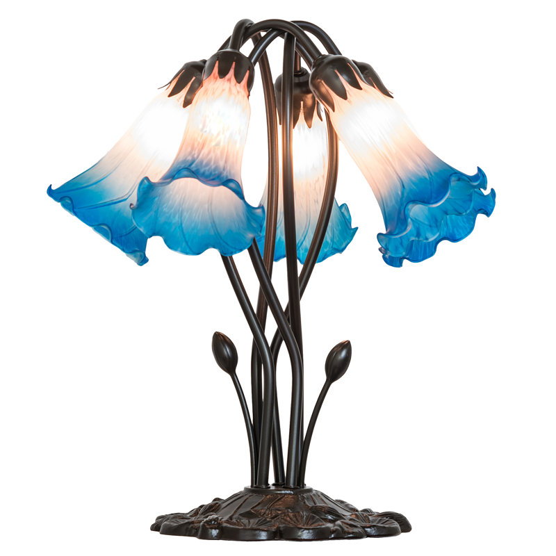 Tiffany Table Lamp, Pink;Blue, In-Line