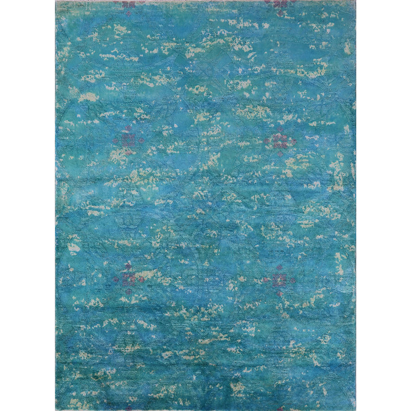 Tapis bleu sarcelle Groveton, Rond 8 pi