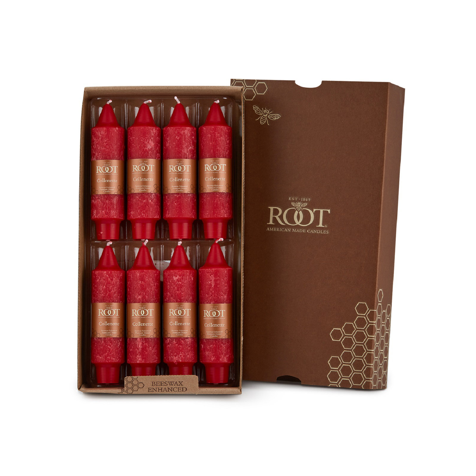 Unscented Taper Candle, Red