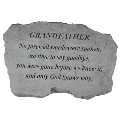Gaqo Khelani Grandfather No Farewell Words Were Spoken Memorial Garden Stone -  Arlmont & Co., EF8443C6CE7641C8980B61DB19D89673