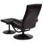 Contemporary Multi-Position Recliner and Ottoman with Wrapped Base-846172042