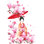 «Leondrus Girl In Sakura Flowers», impression sur toile