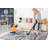 LOOM & LUXE Collection Ivory/Blue/Abstract Non-Shedding Area Rug-268621983