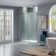 44"- 48" W x 76" H Single Sliding Frameless Shower Door with 3/8"(10mm) Explosion-Proof Clear Tempered Glass, Stainless Steel Accessories