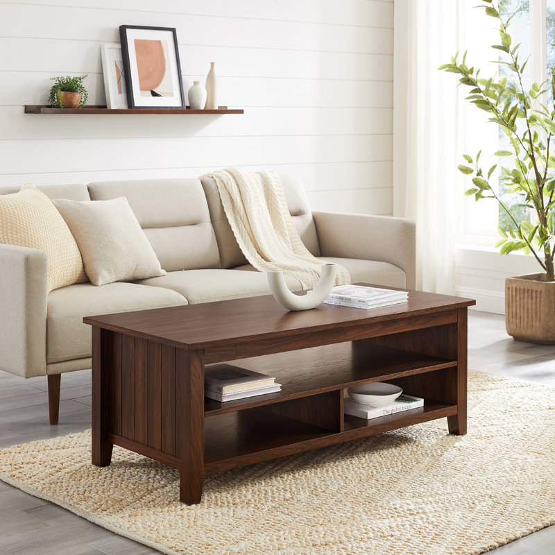 Table basse Lesliann, Noyer foncé