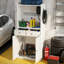Armoire de chargement pour véhicules électriques sans perçage avec rangement et crochets pour câbles, organisateur de station de charge anti-basculement pour le garage