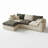 Boneless 108" Boneless Cloud Modular Sectional Sofa With 2 Washable Cover Sets, L-shape Deep Seat Couch With Ottoman & Toss Pillows, Oversized Comfy Living Room Sofa, Diy Color Refresh, White & Grey Covers-1865112579