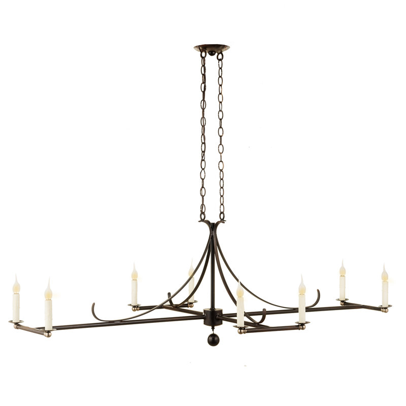 Elongated Scroll Chandelier
