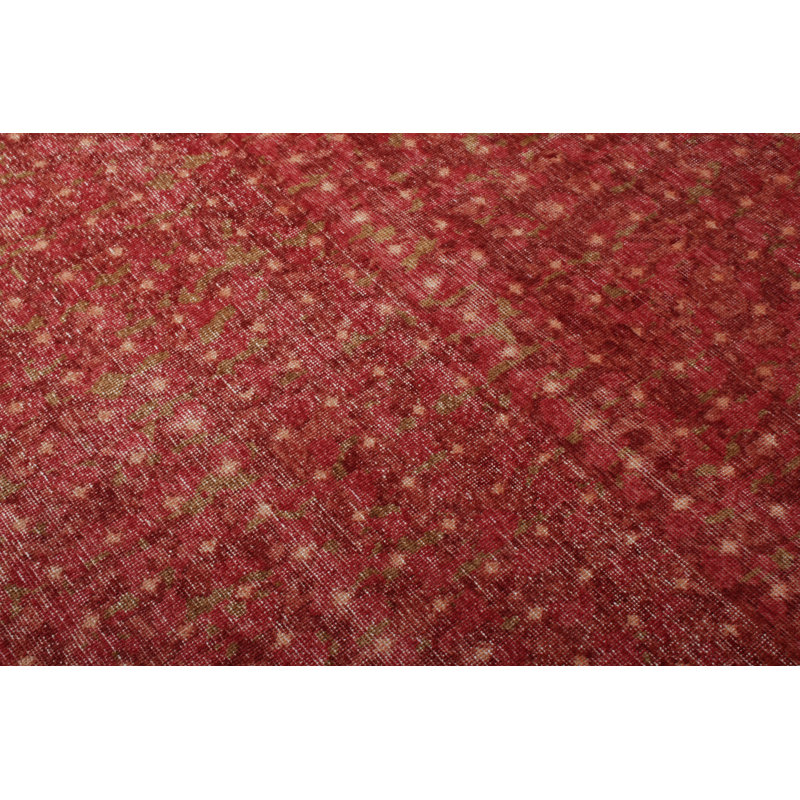 Distressed Homage Hand Knotted Wool Geometric Area Rug, Rectangle 5' x 7'