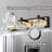 3- Crystal Bath Fixture Over Mirror - Modern Rust Bathroom Lighting