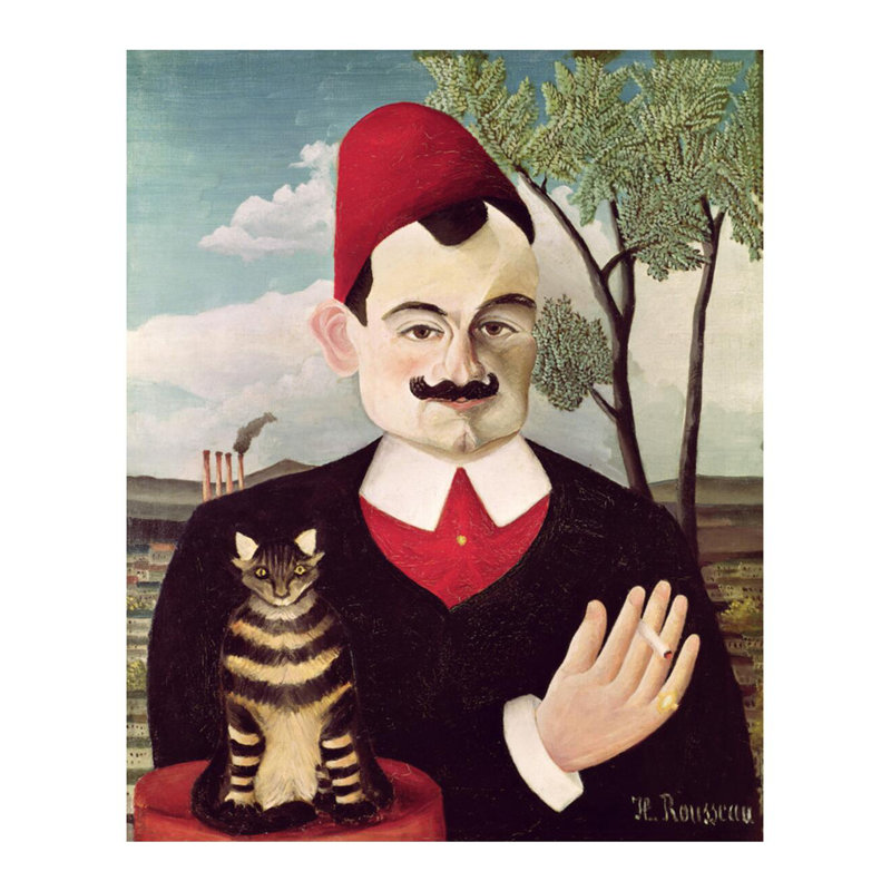 Portrait de Pierre Loti (1850-1923) par Henri Rousseau - Estampe numérique, H 28 po x l 22 po