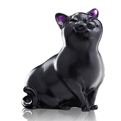 Crystal Cat Figurine, "Meow, My Dear"
