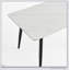 Grande table de salle à manger rectangulaire en pierre avec base en métal robuste pour les cuisines modernes, 1,6 m-619143755