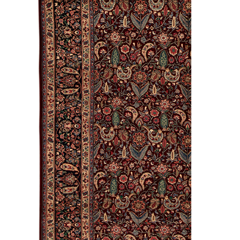 Tapis unique vin / beige noué à la main de haute qualité
