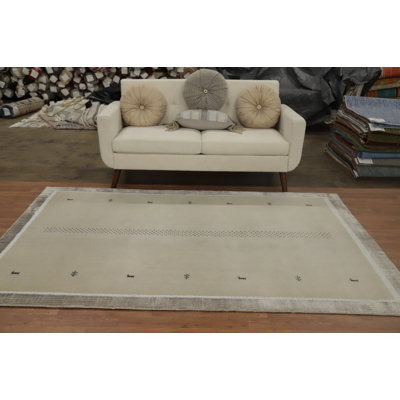 Tribal Gabbeh Style Handmade Area Rug 5x8