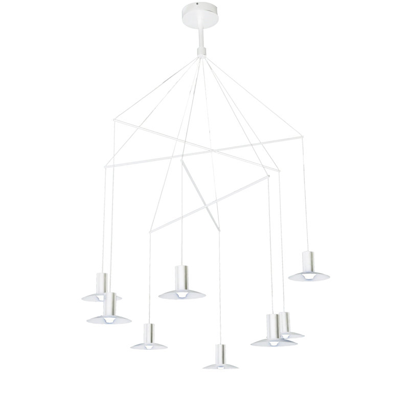 Tallega 8 - Light LED Cluster Pendant, White