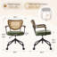 Ensemble de 2 chaises de bureau pivotantes et réglables en hauteur, de style Mid-Century moderne avec roulettes et accoudoirs-132400970