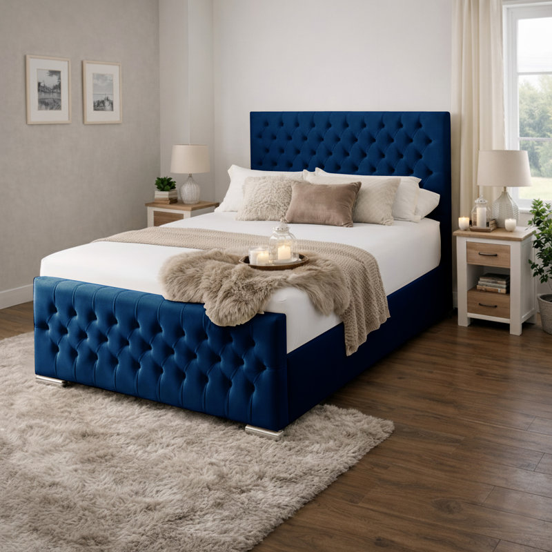 Kensington Upholstered Bed Frame, Marine, Kingsize (5')
