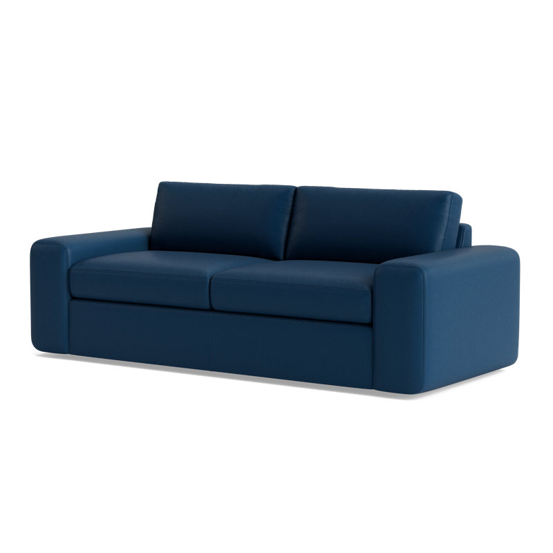 The OG Sofa (85"), Bison Deep Blue Top Grain Leather