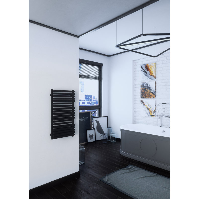 Quadrus Bold One Electric Towel Rail, 87cm H x 45cm W x 12.2cm D