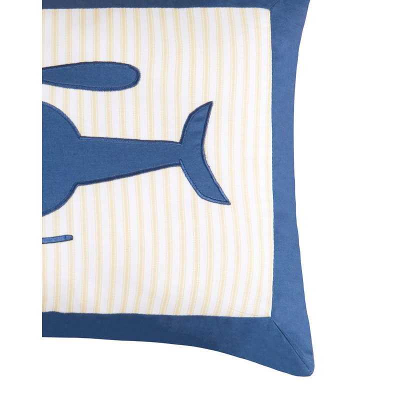 Helicopter Applique Throw Pillow
