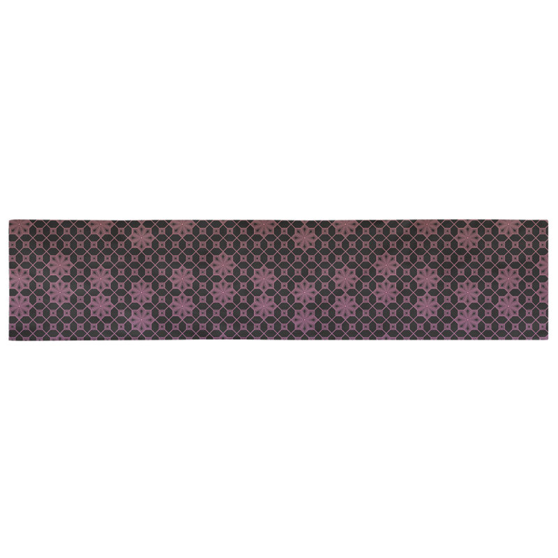 Chemin de table géométrique, 72 po x 16 po, Orange / mauve